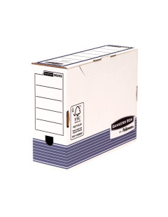 Caja archivo definitivo fellowes a4 carton reciclado 100% lomo 100 mm montaje automatico color azul 2