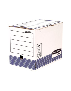 Caja archivo definitivo fellowes a4 carton reciclado 100% lomo 200 mm montaje automatico color azul 2