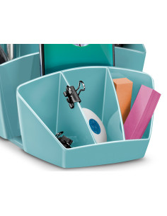 Organizador de sobremesa cep riviera plastico 8 departamentos color verde agua 143x158x93 mm 2