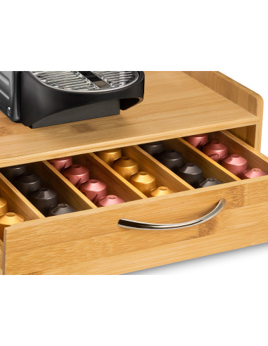 Soporte para capsulas de cafe cep silva bambu 1 cajon 305x326x98 mm