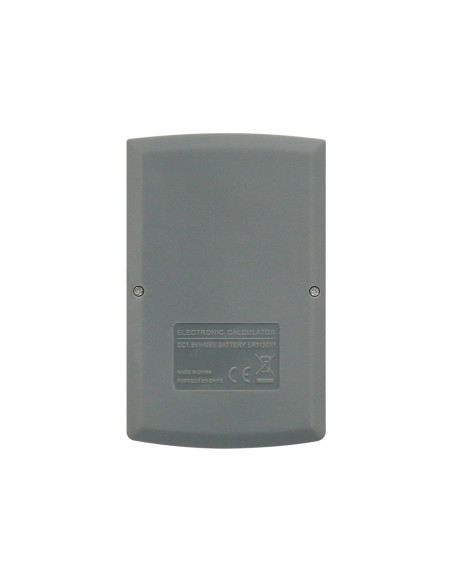 Calculadora liderpapel bolsillo xf07 8 digitos solar y pilas color gris 98x62x8 mm