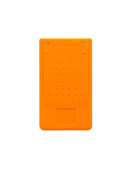 Calculadora liderpapel bolsillo xf10 8 digitos solar y pilas color naranja 115x65x8 mm