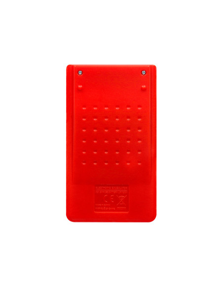 Calculadora liderpapel bolsillo xf11 8 digitos solar y pilas color rojo 115x65x8 mm