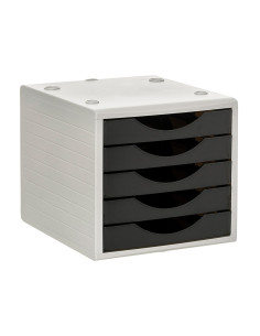 Fichero cajones de sobremesa archivo 2000 5 cajones color negro opaco 270x340x260 mm 2
