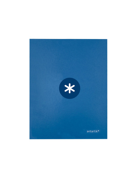 Carpeta 4 anillas 40 mm mixtas antartik a4 forrada color azul marino