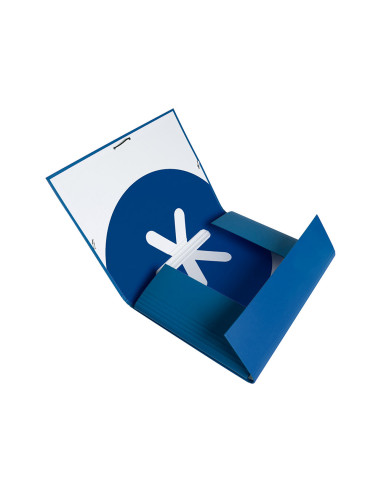Carpeta antartik gomas a4 3 solapas carton forrado azul oscuro