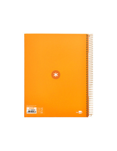 Cuaderno espiral a4 micro antartik tapa forrada 120h 90 gr horizontal 5 bandas 4 taladros color mostaza