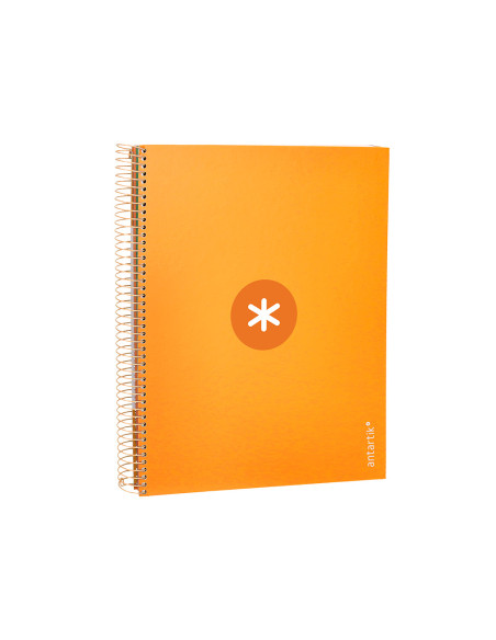 Cuaderno espiral a4 micro antartik tapa forrada 120h 90 gr horizontal 5 bandas 4 taladros color mostaza