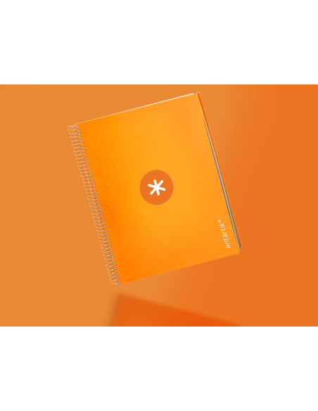 Cuaderno espiral a4 micro antartik tapa forrada 120h 90 gr horizontal 5 bandas 4 taladros color mostaza