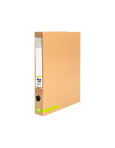 Carpeta de 2 anillas 25 mm mixtas liderpapel a4 forrado color system con ollao y tarjetero melocoton 2