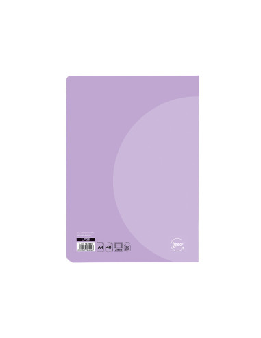 Libreta liderpapel 360 tapa de plastico a5 48 hojas 90g/m2 horizontal con doble margen colores pastel