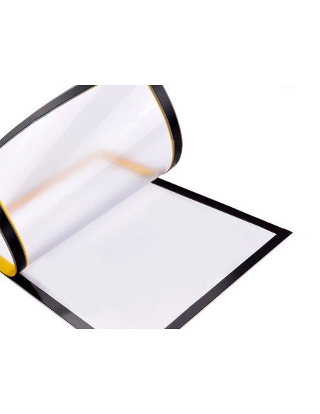 Marco porta anuncios liderpapel magnetico din a4 dorso adhesivo removible color amarillo