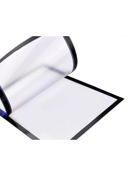 Marco porta anuncios liderpapel magnetico din a4 dorso adhesivo removible color azul