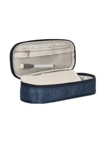 Bolso escolar portatodo liderpapel ovalado con organizador interior pizarra y asa 1 cremallera surtidos