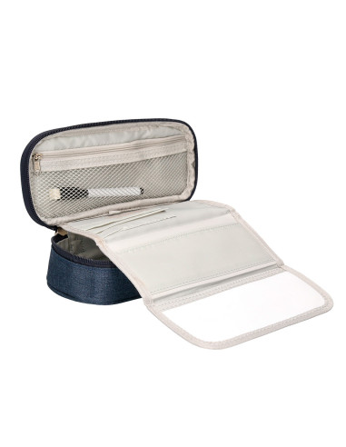 Bolso escolar portatodo liderpapel ovalado con organizador interior pizarra y asa 1 cremallera surtidos
