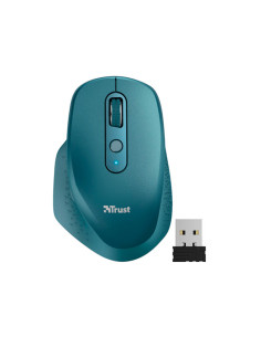 Raton trust ozaa optico inalambrico 2400dpi 6 botones usb 2.0 azul