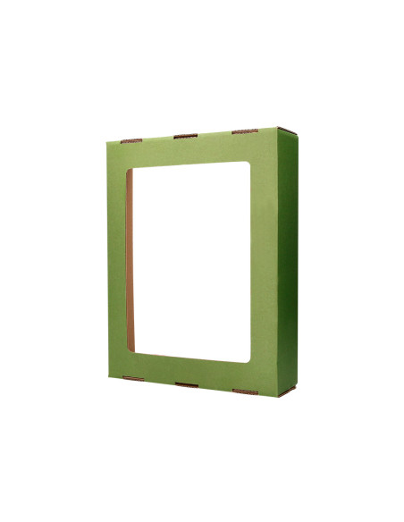 Contenedor papelera reciclaje liderpapel ecouse carton 100% reciclado y reciclable 70 litros 450x350x650 mm