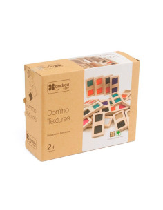 Juego didactico andreutoys domino sensorial texturas madera 28 piezas