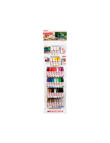 Pintura acrilica edding 5200 permanente spray bote 200 ml expositor de 24 unidades colores surtidos