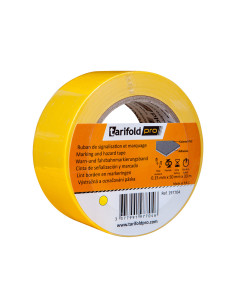 Cinta adhesiva tarifold para marcaje y señalizacion de suelo 33 mt x 50 mm color amarillo 2