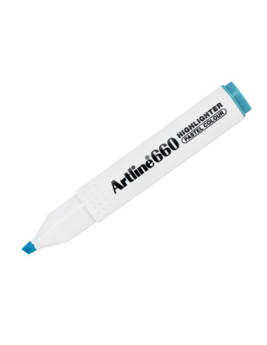Rotulador artline fluorescente ek-660 azul pastel punta biselada