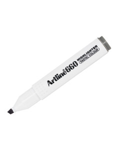 Rotulador artline fluorescente ek-660 gris pastel punta biselada 2