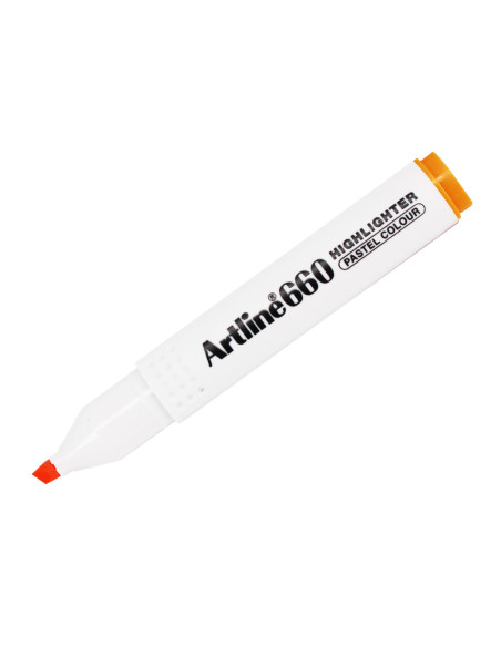Rotulador artline fluorescente ek-660 naranja pastel punta biselada