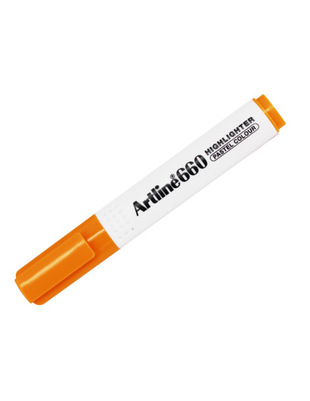 Rotulador artline fluorescente ek-660 naranja pastel punta biselada