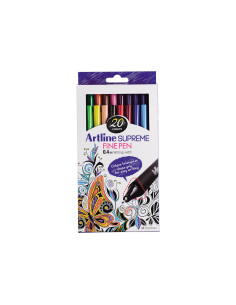 Rotulador artline supreme epfs200 fine liner punta de fibra 0,4 mm bolsa 20 unidades colores surtidos 2
