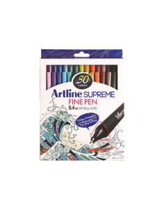 Rotulador artline supreme epfs200 fine liner punta de fibra 0,4 mm bolsa 30 unidades colores surtidos 2