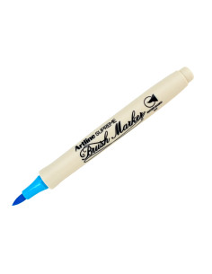 Rotulador artline supreme brush epfs pintura base de agua punta tipo pincel trazo fino azul claro 2