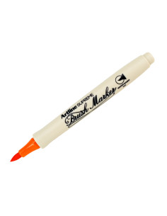 Rotulador artline supreme brush epfs pintura base de agua punta tipo pincel trazo fino naranja oscuro 2