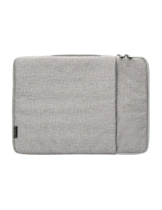 Funda para portatil q-connect 13,3 " con asa 1 bolsillo exterior con cremallera color gris 350x250x25 mm 2