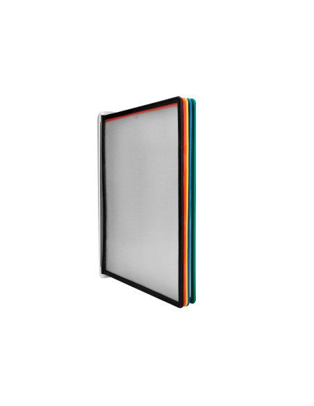 Portacatalogo de pared plastico liderpapel con 10 fundas din a4 colores surtidos