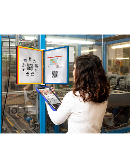 Portacatalogo de pared plastico liderpapel con 10 fundas din a4 colores surtidos