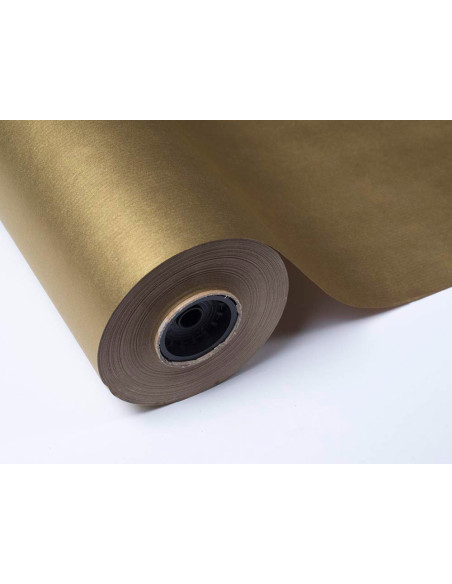 Papel de regalo basika metalizado oro bobina ancho 31 cm longitud 80 m