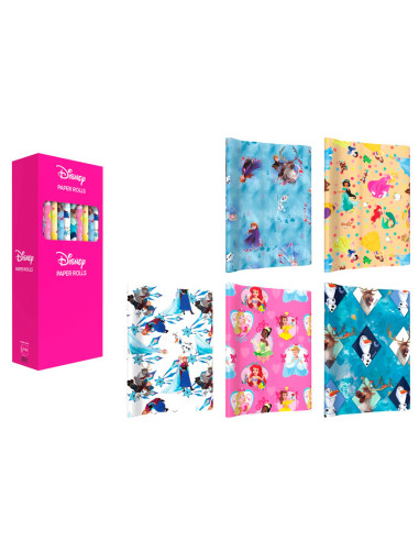 Papel de regalo basika princess rollo ancho 70 cm longitud 2 m modelos surtidos gramaje 60 gr
