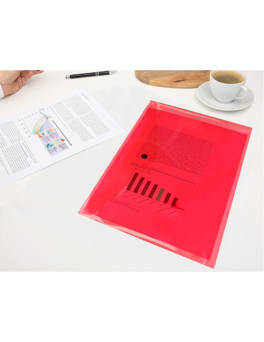 Carpeta liderpapel dossier broche transparente din a4 paquete de 12 unidades colores surtidos
