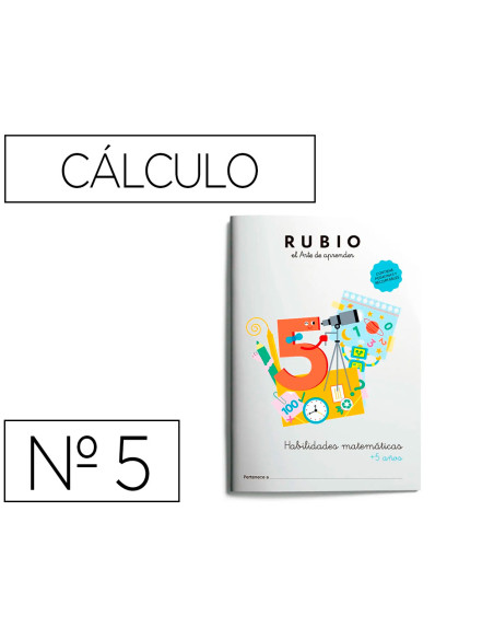 Cuaderno rubio habilidades matematicas + 5 años