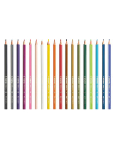 Lapices de colores stabilo green colors con certificado fsc estuche carton de 18 unidades colores surtidos 2