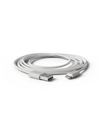 Cable groovy usb-a a micro usb longitud 2 mt color blanco
