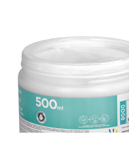 Pintura dedos liderpapel tarrina de 500 ml blanco