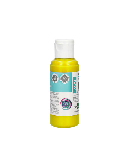Pintura acrilica liderpapel bote de 80 ml amarillo