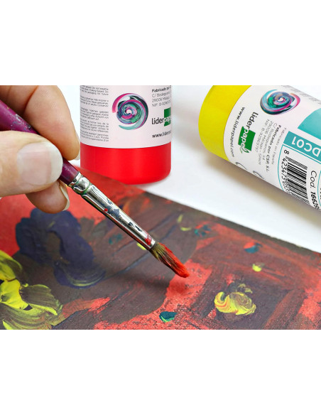 Pintura acrilica liderpapel bote de 80 ml naranja