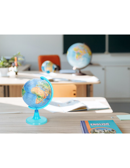 Globo terraqueo liderpapel mapa fisico diametro 15 cm