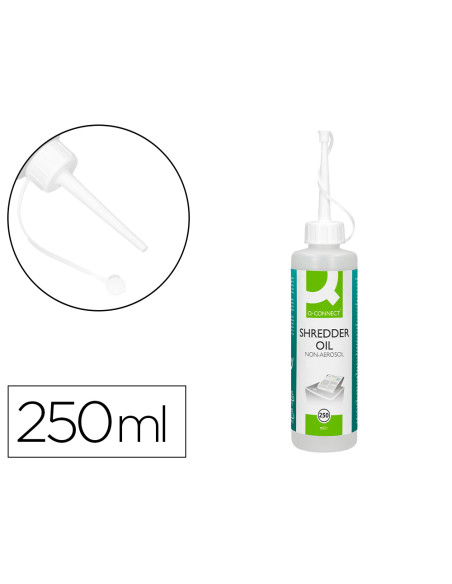 Aceite lubricante q-connect para destructora de documentos bote de 250 ml