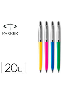Boligrafo parker jotter originals años 90 transit lote de 20 unidades colores surtidos