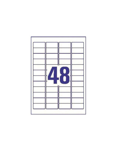 Etiqueta adhesiva resistente avery poliester blanco laser 45,7x21,2 mm caja de 960 unidades