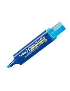 Rotulador artline fluorescente eks-600 azul punta biselada 2