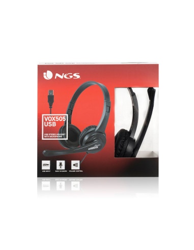 Auricular ngs vox 505 microfono y control de volumen diadema ajustable